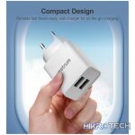 Pro Dual U24 12W Dual USB Travel Wall Charger + USB-C Cable - Black - Image 5